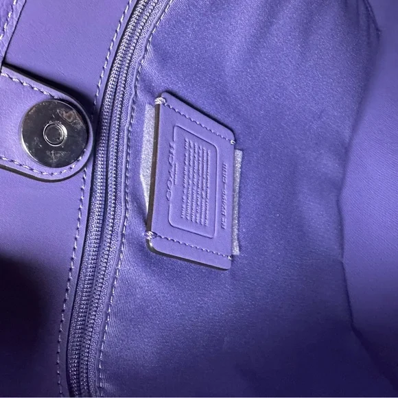 Coach Purple Tote Bag - Picture 7 of 8